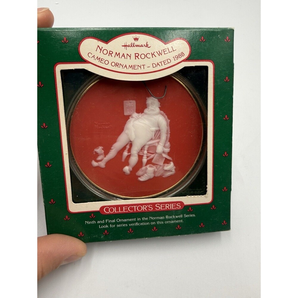 1988 Hallmark Norman Rockwell And To All A Good Night Ornament Series In Box